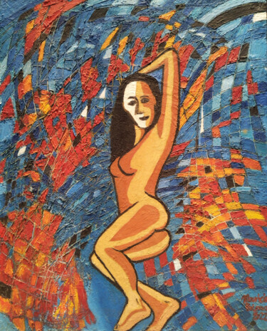 绘画 标题为“Portrait of a myste…” 由Mauricio Palma, 原创艺术品, 油