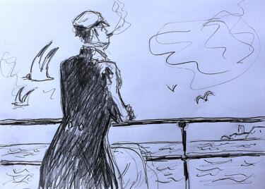 图画 标题为“Corto Maltese d'apr…” 由Jean Mirre, 原创艺术品, 铅笔