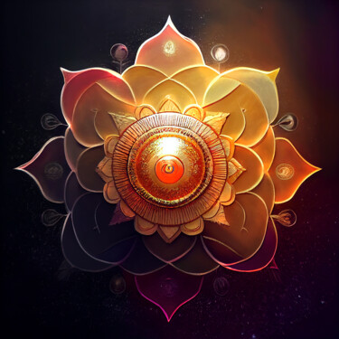 数字艺术 标题为“Manipura Chakra” 由Gabriel Zen, 原创艺术品, 2D数字工作