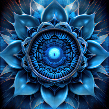 数字艺术 标题为“Throat Chakra” 由Gabriel Zen, 原创艺术品, 2D数字工作