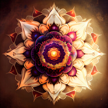 数字艺术 标题为“Sahasrara Chakra Wh…” 由Gabriel Zen, 原创艺术品, 2D数字工作