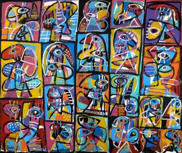 Mosaico en vivo 绘画 标题为“Mosaico en vivo” 由Enrique Pichardo, 原创艺术品, 丙烯