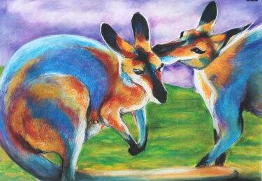 Tekening getiteld "Un monde en soi" door Bernadette Gressier-Monard (Bernadette Deforges), Origineel Kunstwerk, Pastel Gemon…