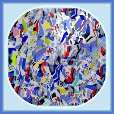 제목이 "FOULARD ARTISTICI I…"인 섬유 예술 Laila Lago & C. By Iannilli Antonella로, 원작, 디지털 페인팅