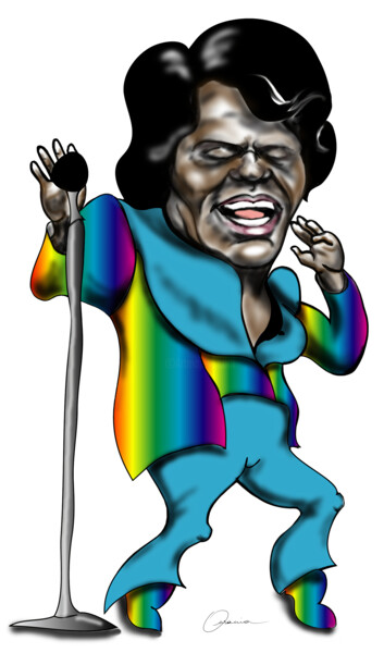 "James Brown Singer…" başlıklı Dijital Sanat Ouraniart tarafından, Orijinal sanat, Dijital Resim