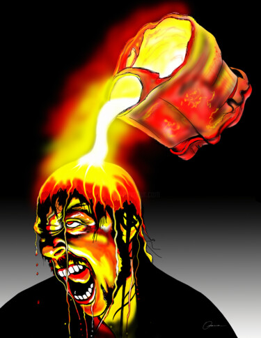 Jemes Hetfield Metallica Singer Artwork Arte digitale intitolato "Jemes Hetfield Meta…" da Ouraniart, Opera d'arte originale, Pittura digitale