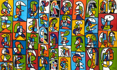 Mosaico de colores 绘画 标题为“Mosaico de colores” 由Enrique Pichardo, 原创艺术品, 丙烯