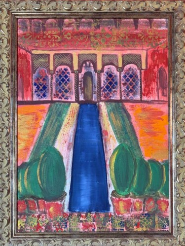 The Nasrid Palace Картина под названием "The Nasrid Palace" - Jori Aguilar, Подлинное произведение искусства, Акрил Установлен на Деревянная п…