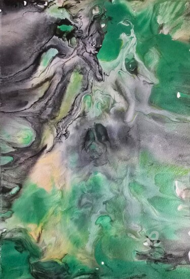 「Akwarela pt. Angel…」というタイトルの絵画 Ewa Mościszkoによって, オリジナルのアートワーク, 水彩画