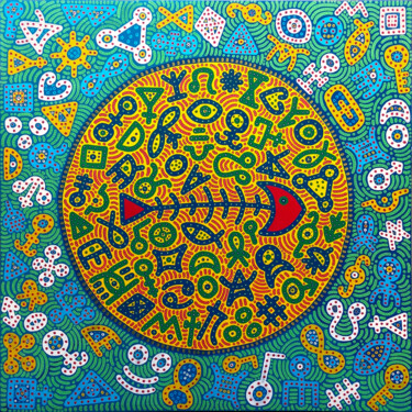 Peinture intitulée "The Messenger" par Xueka, Œuvre d'art originale, Acrylique