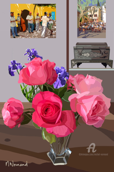 2025-05-04 Bouquet de roses et d'iris
