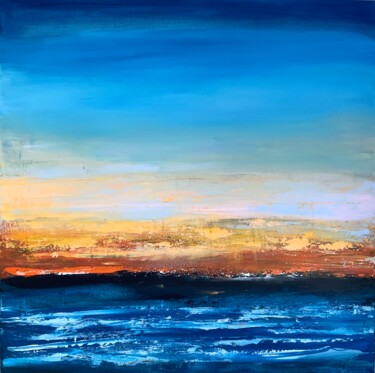 Schilderij getiteld "Peaceful" door Hennie Van De Lande, Origineel Kunstwerk, Acryl