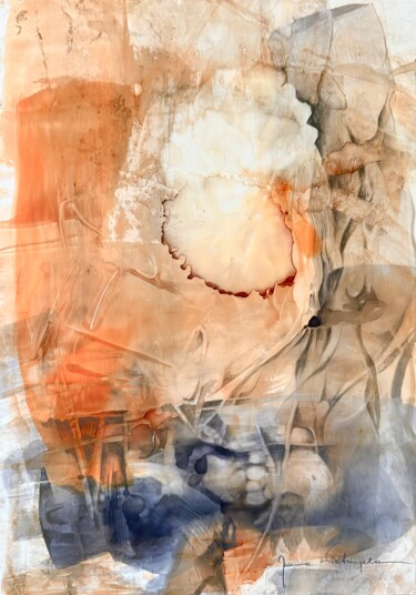 What’s on your mind 7 Painting titled "What’s on your mind…" by Joanna Wietrzycka, Original Artwork, Pigments Mounted on Wood Panel