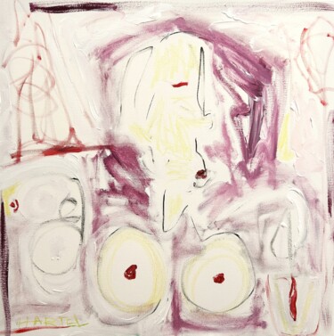 Pittura intitolato "Girl with Vase" da Paul Hartel, Opera d'arte originale, Acrilico Montato su Telaio per barella in legno
