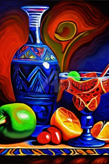 数字艺术 标题为“Cocktail glasses 23” 由Georgii Stepanov, 原创艺术品, 数字油画