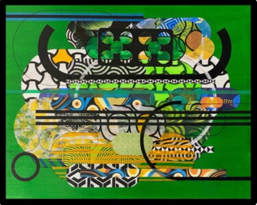 绘画 标题为“Symphony of Patterns” 由Christelle Riffet (Céhère), 原创艺术品, 丙烯 安装在纸板上