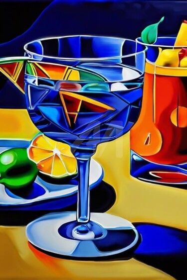 数字艺术 标题为“Cocktail glasses 24…” 由Georgii Stepanov, 原创艺术品, 数字油画