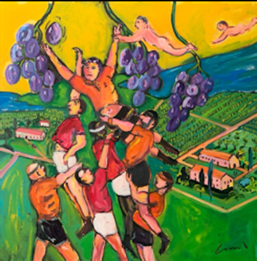 "La touche aux anges" başlıklı Tablo Claude Guenard tarafından, Orijinal sanat, Akrilik