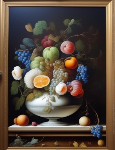 Digitale Kunst getiteld "Nature morte 1" door Georgii Stepanov, Origineel Kunstwerk, Digitaal Schilderwerk