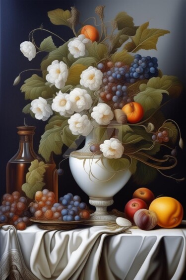 数字艺术 标题为“Nature morte 3” 由Georgii Stepanov, 原创艺术品, 数字油画