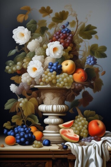 Digitale Kunst getiteld "Nature morte 5" door Georgii Stepanov, Origineel Kunstwerk, Digitaal Schilderwerk