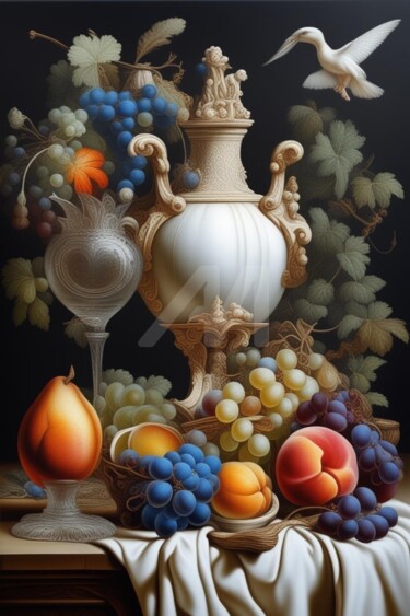 数字艺术 标题为“Nature morte 6” 由Georgii Stepanov, 原创艺术品, 数字油画