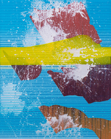 Painting titled "Nereide" by Markus Honerla, Original Artwork, Lacquer Mounted on Wood Stretcher frame
