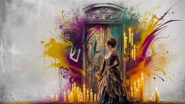 Arts numériques intitulée "victorian street" par Modane, Œuvre d'art originale, Image générée par l'IA