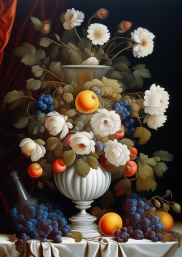 数字艺术 标题为“Nature morte 12” 由Georgii Stepanov, 原创艺术品, 数字油画