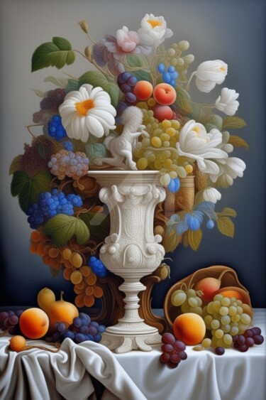 数字艺术 标题为“Nature morte 14” 由Georgii Stepanov, 原创艺术品, 数字油画