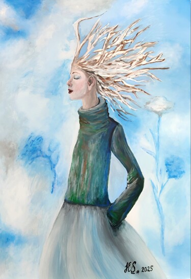 The mood of the wind (5) 50x35 Schilderij getiteld "The mood of the win…" door Helen Spoon, Origineel Kunstwerk, Acryl