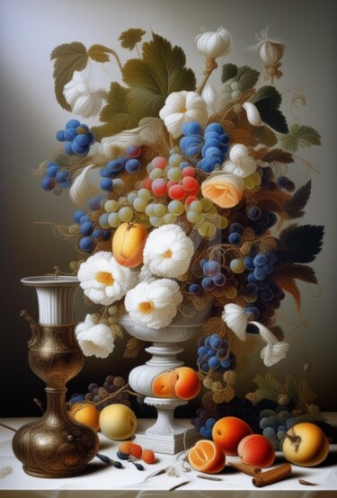 数字艺术 标题为“Nature morte 16” 由Georgii Stepanov, 原创艺术品, 数字油画