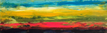 Картина под названием "Special sunset" - Olga Melezhik, Подлинное произведение искусства, Акрил Установлен на Деревянная рам…