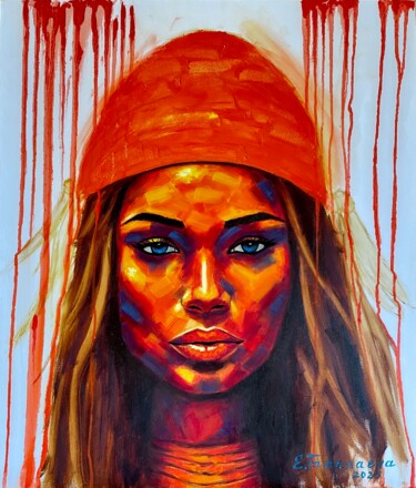 Original oil painting Woman portrait Oil painting Portrait Painting titled "Original oil painti…" by Elena Tananaeva, Original Artwork, Oil