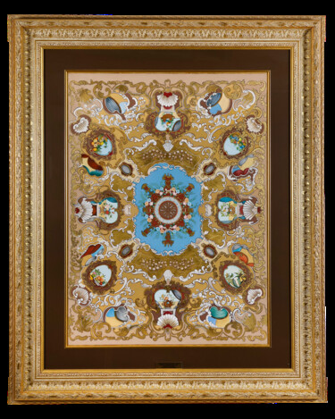 Staircase Ceiling, Dolmabahçe Palace Картина под названием "Staircase Ceiling,…" - Sabriye Seker, Подлинное произведение искусства, Акрил Установлен на Деревянна…