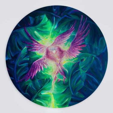 Jungle Light. Union 绘画 标题为“Jungle Light. Union” 由Anna Lazar, 原创艺术品, 丙烯 安装在木板上