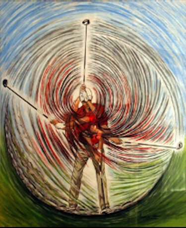 Pittura intitolato "GOLFEUR" da Françoise Lemaître-Leroux, Opera d'arte originale, Matita