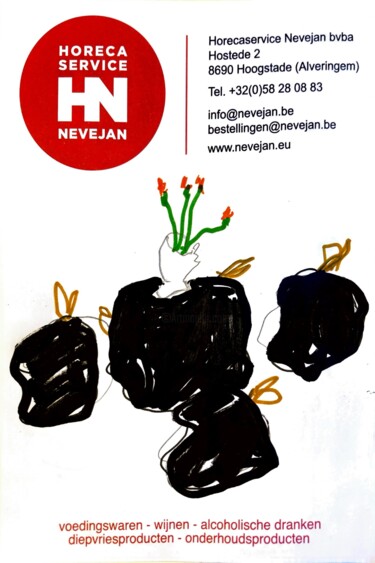 Painting titled "Un salon de poubell…" by Coline Montagne, Original Artwork, Pencil