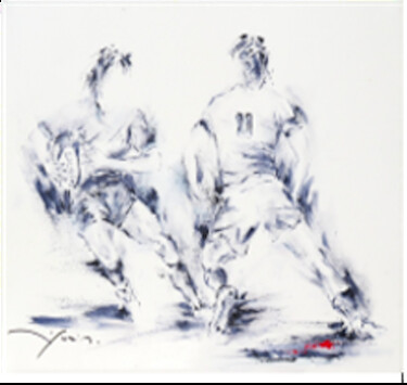 Schilderij getiteld "Cad'Déb'" door René Goxes, Origineel Kunstwerk, Olie