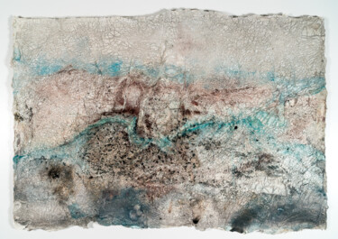 Archaische Landschaft Painting titled "Archaische Landscha…" by Jutta Blühberger, Original Artwork, Pigments Mounted on Wood Panel