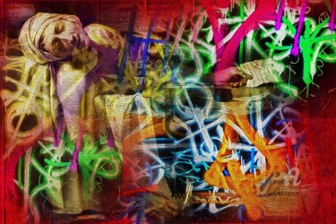 Arte digitale intitolato "The Death of Marat…" da Charles Talkoff, Opera d'arte originale, Lavoro digitale 2D