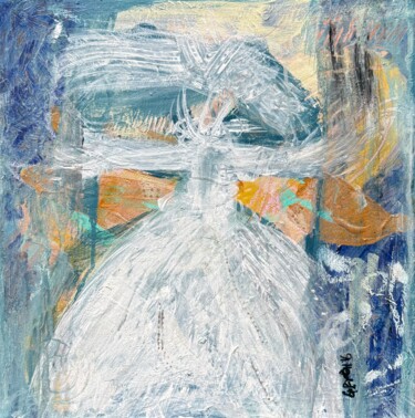 绘画 标题为“1. Women in White” 由Martina Heyd-Jilg, 原创艺术品, 丙烯 安装在木质担架架上
