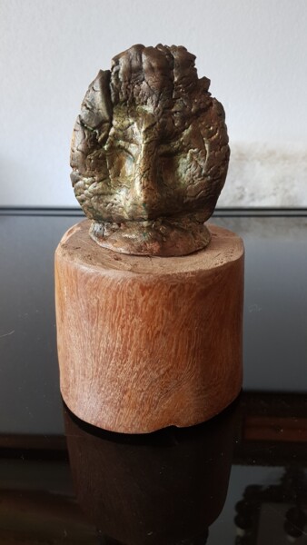 Sculptuur getiteld "Janus" door Patrick Lalande, Origineel Kunstwerk, Polymeer klei
