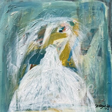 绘画 标题为“2. Women in white” 由Martina Heyd-Jilg, 原创艺术品, 丙烯 安装在木质担架架上