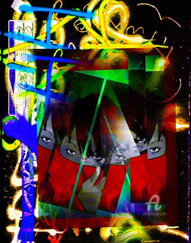 Photographie intitulée "Graffiti Queen 1" par Charles Talkoff, Œuvre d'art originale, Photographie numérique