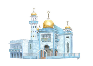 绘画 标题为“Malabar Mosque” 由Lucile Héritier, 原创艺术品, 油