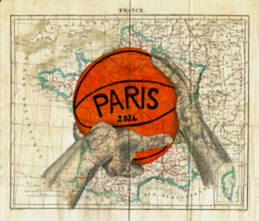 Картина под названием "Paris 2024" - Laetitia Le Bihan, Подлинное произведение искусства, Акварель