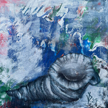 Schilderij getiteld "Sanctuary" door Viktoria Dragon, Origineel Kunstwerk, Acryl Gemonteerd op Frame voor houten brancard