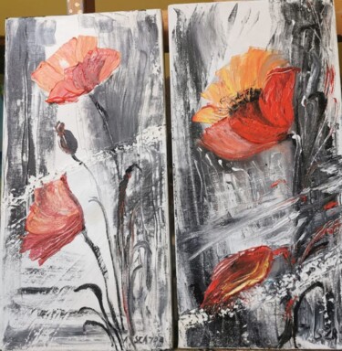 Peinture intitulée "Maki" par Alicja Szajda, Œuvre d'art originale, Huile