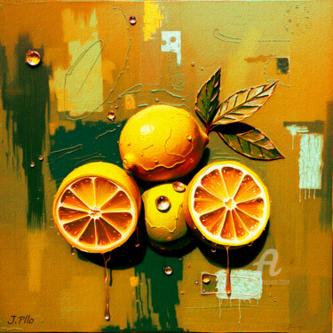 Arte digital titulada "limones" por Joseph Pllo, Obra de arte original, Pintura Digital